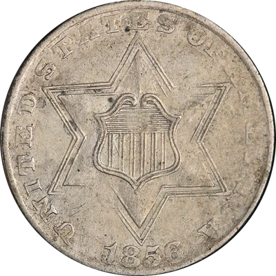 1856 Three (3) Cent Silver Nice AU Nice Eye Appeal Nice Strike - Image 1 of 2