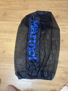 Murmeltier Schlafsack Aufbewahrungssack L schwarz Netz blau Logo Kordelzug Camp Reise - Bild 1 von 5