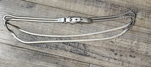 Herringbone Silver Toned Womens Belt Fashion Vintage.     Box35 - Picture 1 of 3