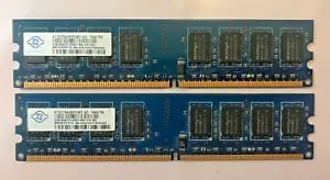 4GB - 2x 2GB Nanya Desktop Memory RAM NT2GT64U8HD0BY-AD - Picture 1 of 2