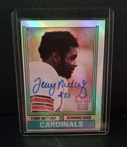 2001 Topps Archives Reserve Terry Metcalf Refractor Auto - Picture 1 of 2