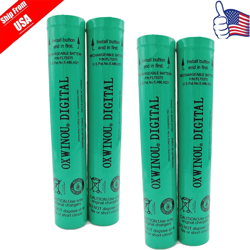 2pcs 3.6v 2200mah Flashlight Battery for Streamlight 75375 75175 Stinger HP XT