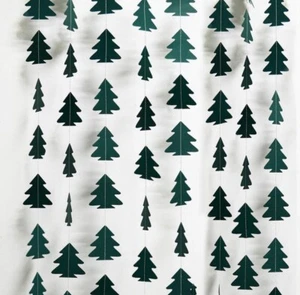 Woodland Christmas Tree Garland: Festive Party Decoration- Vertical Set 6 X 3ft - Picture 1 of 4