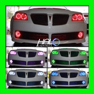 2008-2009 Oracle Pontiac G8 Colorshift LED Licht Scheinwerfer + Nebel Halo Set - Bild 1 von 4