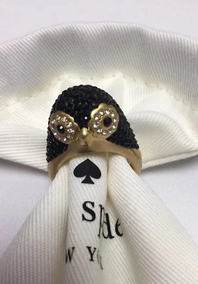 Anillo Kate Spade New York Chapado en Oro 12K Elegante Belleza Pingüino Talla 8 Nuevo Foto 1 de 4