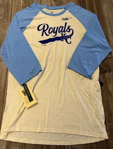 Brand New Mens Nike Kansas City Royals Cooperstown Collection Logo Shirt Medium - Picture 1 of 4