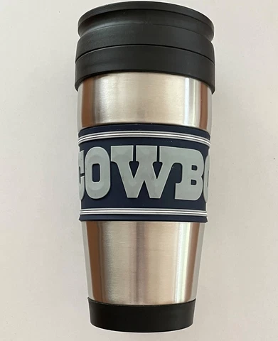 NFL Dallas Cowboys Stainless Steel Travel Coffee Mug Cup Tumbler 16 oz 2nd Cover