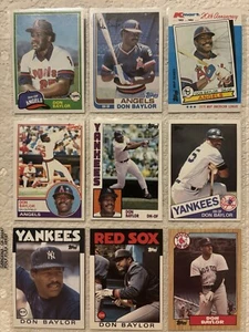 Don Baylor, 24 Card Lot 1981-1989, Angels, Yankees, Red Sox, Twins, A’s, Raw - Picture 1 of 7