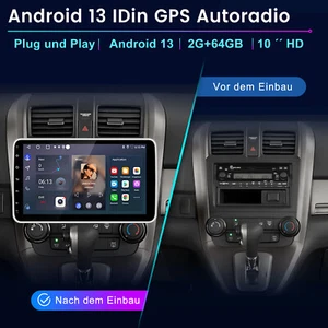 DAB+ 4+64GB Autoradio Android 14 Carplay GPS Navi 1 DIN 360° Drehbar Bildschirm - Bild 1 von 16