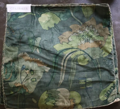 NEW SAMPLE GP&J Baker California Velvet Remnant 17"X12" EMERALD GREEN BP10813-2 - Image 1 of 4