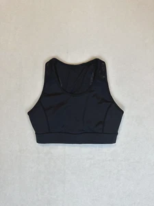 Superdry Ladies Racer Back Sports Bra - Size 6 US - Black - Mesh Back Panel - Picture 1 of 12