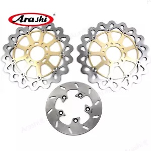 Front Rear Brake Rotor Disc Fit Suzuki TL1000R 1998-2003 TL1000S 1997-2001 1999 - Foto 1 di 13