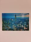 Postcard Empire State Building Night New York Skyline