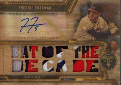 2020 Topps Triple Threads FREDDIE FREEMAN 1/1 Auto/Patch - Image 1 of 2