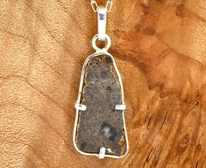 TISSERLITINE Raw Collection - Lunar Meteorite Necklace  - TOP METEORITE Jewelry - Picture 1 of 4