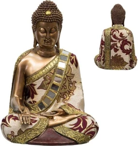 Peaceful Intentions Buddha Draped in Fabric Robe - Picture 1 of 3