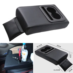 Car Armrest Console Box Cover Heighten Bracket W/Rear Seat Cup Holder Parts - Picture 1 of 10