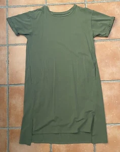 EILEEN FISHER Knit Dress Olive Army Green, Cotton/spandex, Pockets, M, EUC - Picture 1 of 8