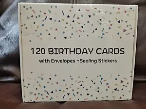 120 Pack Birthday Cards Assortment Bulk Set with Envelopes (4x6) Blank inside - Picture 1 of 2