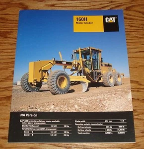 Folleto de ventas de motoniveladora Caterpillar 160H 1998 original 98 Cat - Imagen 1 de 2