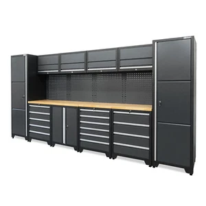 Weber modulares Werkstatt Schranksystem Werkstattwand Werkzeugwand 16-tlg grau - Bild 1 von 5