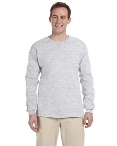 10 Pack Of Gildan G240 Adult Ultra Cotton Crewneck Long Sleeve Blank T-Shirt - Picture 1 of 29