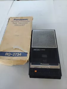 Panasonic Recorder Portable Cassette Tape Slimline RQ-2734 AC/Battery Vintage - Picture 1 of 4