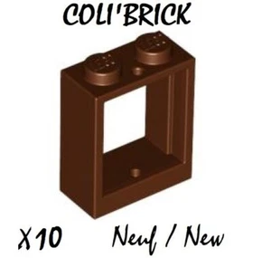 Lego 60592 - 10x Fenster / Window 1x2x2 Flat Front - Braun Reddish Brown - NEU - Bild 1 von 1