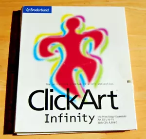 ClickArt Infinity CD 1-9, 10-15 Print Shop Essentials 6.0 21 CDs + ClickArt 50K - Picture 1 of 13