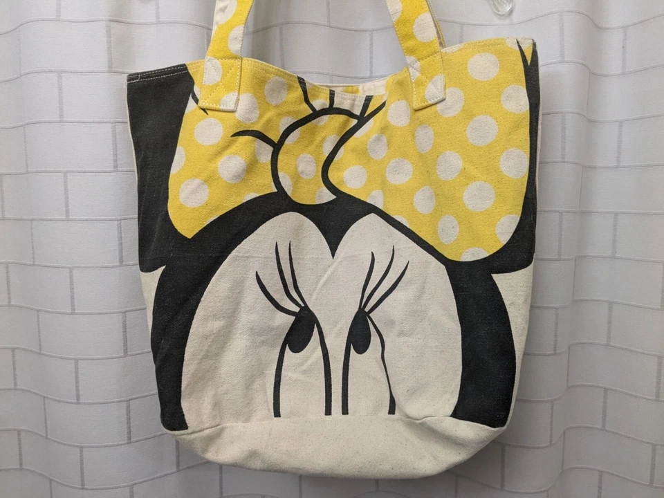 Bolso de Mano Disney Loungefly Minnie Mouse Lona Cinta Amarilla con Defecto Foto 1 de 4