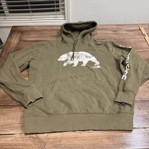 Sudadera con capucha grande para hombre The North Face logotipo de oso deletreado verde oliva - Imagen 1 de 9