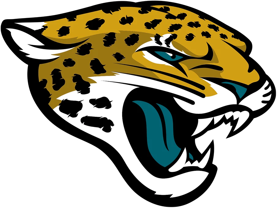 LOGOTIPO de Jacksonville Jaguars - Calcomanía laminada troquelada, imán, estilo cabeza grasa de pared Foto 1 de 1