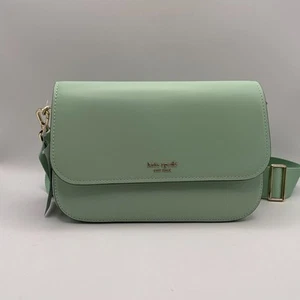 Kate Spade Buddie Glattleder Tasche Medium Schultertasche Pistaziengrün KF645 - Bild 1 von 5