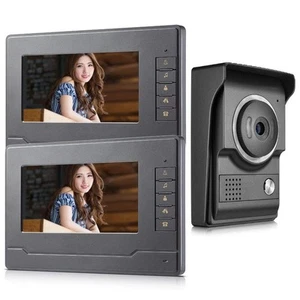 Wired Video Intercom Doorbell System 7 Inches LCD Monitor Video Door Phone Ki... - Picture 1 of 9