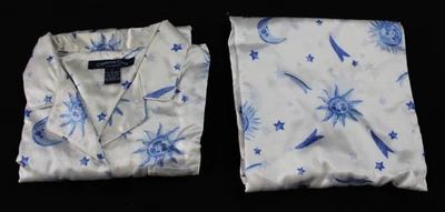 Conjunto superior e inferior de satén Charter Club para mujer CN6 blanco grande Foto 1 de 4