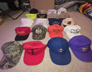 Lot Of 20 Vintage Snapback Advertising Hats - Picture 1 of 7