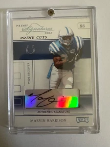 2002 Playoff Prime Signatures Prime Cuts Auto Marvin Harrison /5 - Picture 1 of 2