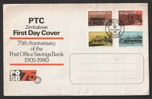 1980 Zimbabwe POSB Post Office Savings Bank FDC. Salisbury First Day Cover - Picture 1 of 1