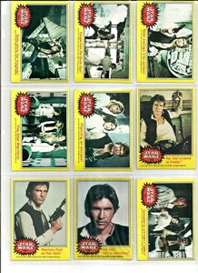 Carte collezionabili star wars 1977, serie gialla, 9 diverse Han Solo e altre Han - Foto 1 di 2