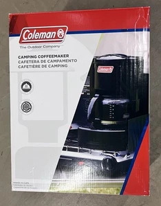 Coleman 10 Cup Camping Coffee Maker Drip Brewer Warmer Stainless Steel Black NIB - Picture 1 of 5