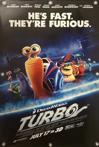 TURBO Original One Sheet Movie Poster - 2013 - DREAMWORKS - Picture 1 of 5