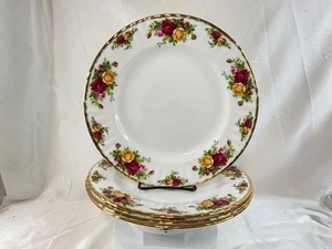 ROYAL ALBERT "OLD COUNTRY ROSES' - 10.5 in DINNER PLATE Set of 4 - Picture 1 of 9
