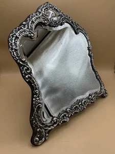 Specchio da toeletta in argento massiccio 1898 fronte free standing di Henry Mathews - Foto 1 di 20