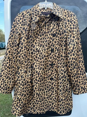 Casaco espião com estampa de leopardo Anne Klein - Tamanho 4P usado - Imagem 1 de 4