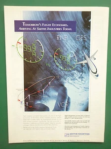 95-96 PUB SMITHS INDUSTRIES AEROSPACE FLIGHT MANAGEMENT SYSTEMS FUEL QUANTITY AD - Picture 1 of 1