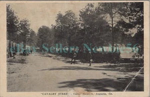 Augusta Georgia GA - CALLE DE CABALLERÍA EN EL CAMPAMENTO HANCOCK - Postal - Imagen 1 de 2