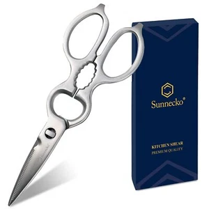 Heavy Duty Kitchen Scissors Stainless Steel Kitchen Shears Ultra Sharp Micro Ser - Picture 1 of 9
