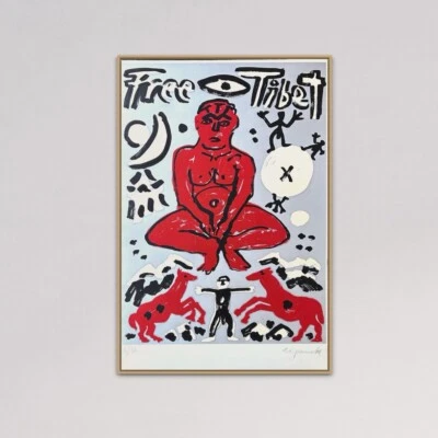 A.R. Penck (1939-2017) - „Free Tibet“ (signiert & nummeriert) - Bild 1 von 4