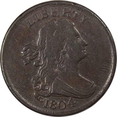 1804 Spiked Chin Draped Bust Half Cent XF Copper 1/2c SKU:I942 Cover