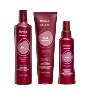 FANOLA Kit Wonder Curl Sh 350ml + Leave In Condi 350ml + Spray 150ml - Foto 1 di 1